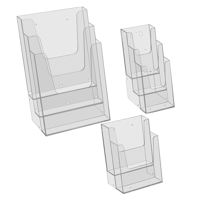 Prospektständer Wandmodell 4x 1/3 A4